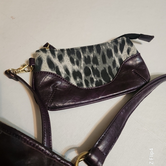 Y2K Gramercy Designs Chunky Capacious Purple Pleated Faux Leather Bag, EUC - Picture 16 of 16